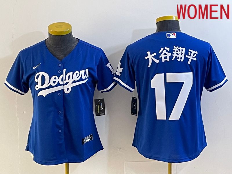Women Los Angeles Dodgers 17 Ohtani Blue Nike Game MLB Jersey style 6